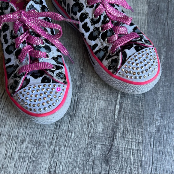 Skechers Twinkle Toes Cheetah Print Size 1 - Picture 7 of 9